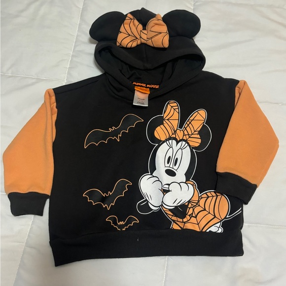 Toddler Girl Minnie Mouse Holiday Fall Halloween Pullover Hoodie Sweater size 3T - Picture 2 of 5